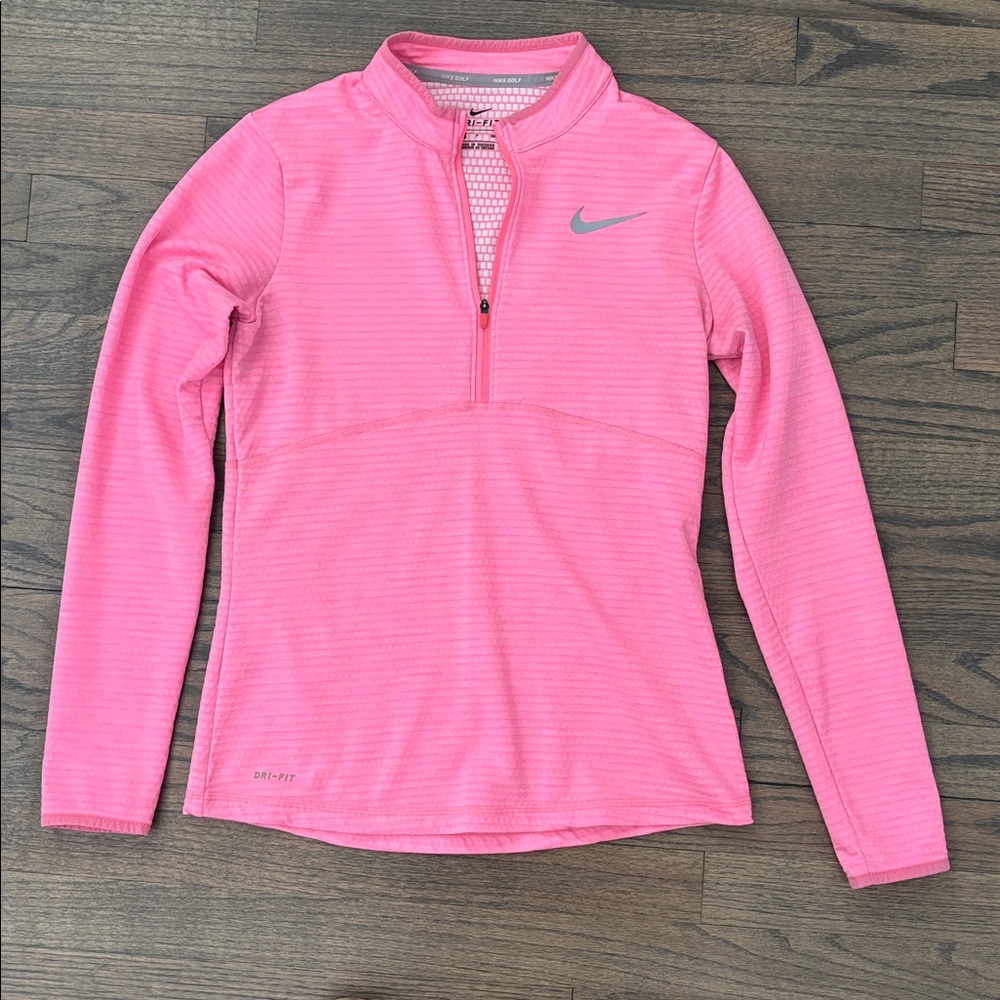 Nike Women's Pink Half-Zip Sweatshirt